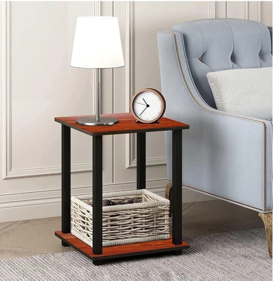 Lucky Handicraft - Side New End Table 2t Tiier Sshelf -Rack Stand for Sofa Turn-N-Tube Side Table -Corner Display Rack Living Room, Metal, Easy Assembly, Space Saving, Industrial (END Table - 2 Layer)