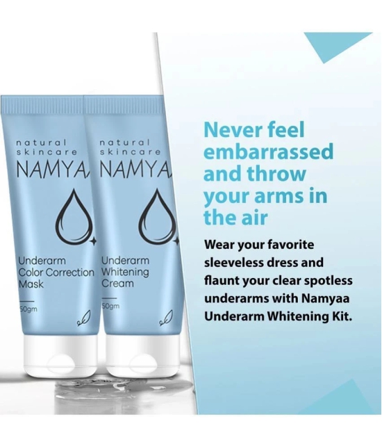 Namyaa Underarm Care Kit- Combo Pack of Underarm Lightening Kit 100g & Intimate Solid Perfumes 45g | Lightens skin tone, controls odour