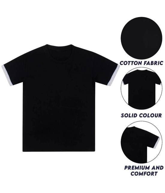 Diaz Pack of 1 Boys Cotton Blend T-Shirt ( Black ) - None