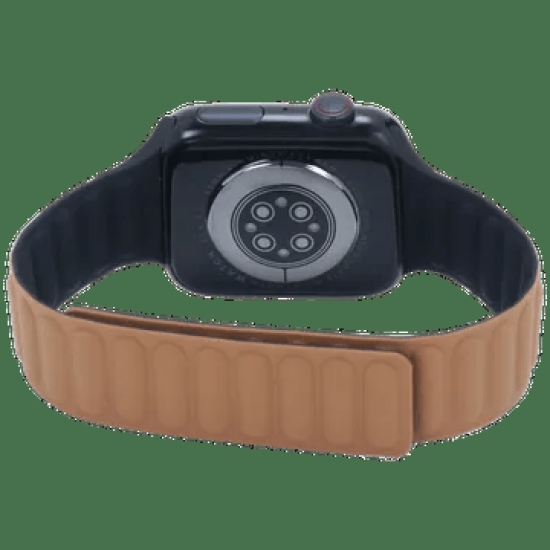 Croma Magnetic Strap for Apple iWatch (42mm / 44mm / 45mm) (Apple Compatible, Black and Tan)