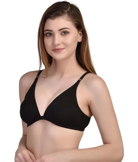 Desiprime Poly Cotton Front Closure - Black Pack of 2 - 38B