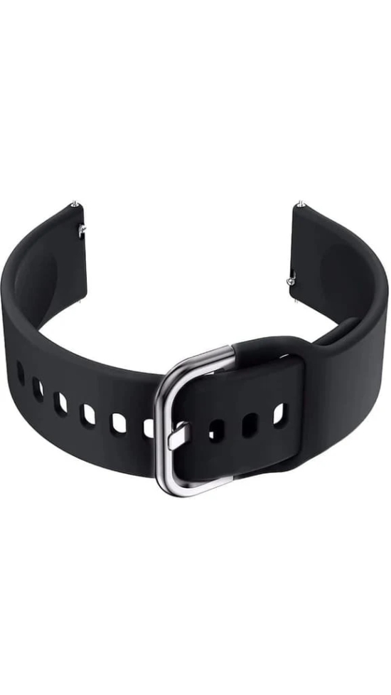 Exelent Watch Strap belt 19MM Strap for Compatible with Silicone Replacement Strap Belt (Black, 19 mm)