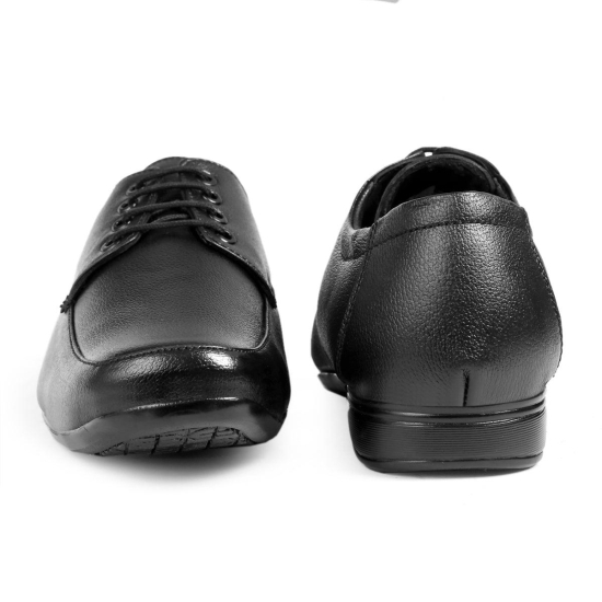 BXXY Men's Black Leather Office Wear Formal Lace-up Shoes 8