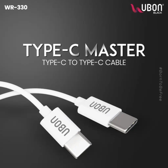 Ubon WR-330 TypeC to TypeC 18W Fast PD Cable (White)