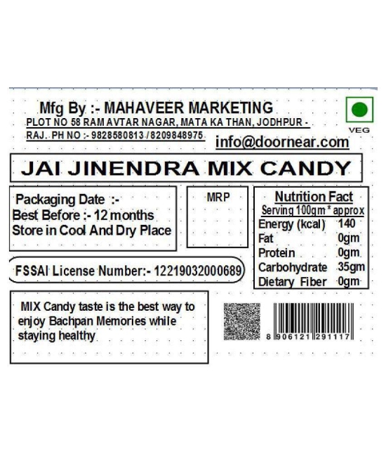 Jai Jinendra Mix Candy Hard Candies 400 gm