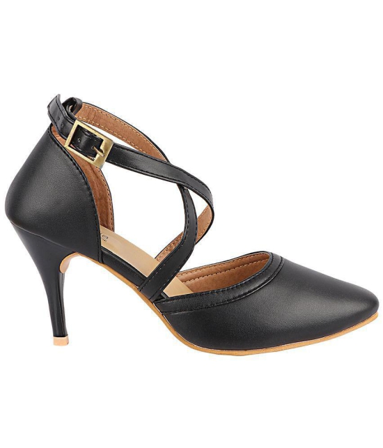 Shoetopia - Black Women''s Sandal Heels - None