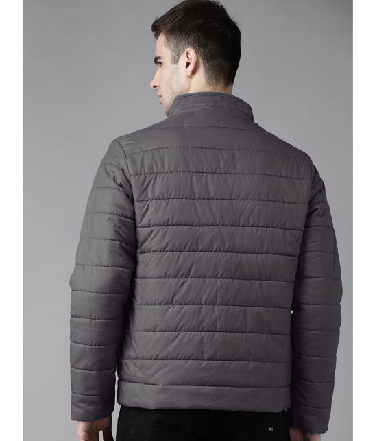 MXN Polyester Mens Quilted & Bomber Jacket - Grey ( Pack of 1 ) - None