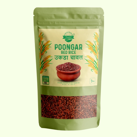 DANODIA FOODS ORGANIC POONGAR RED RICE  1Kg