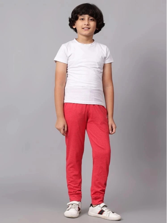 Diaz Red Cotton Blend Boys Trackpant ( Pack of 1 ) - None