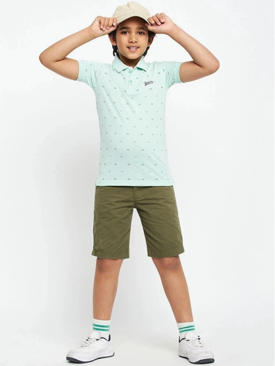 UNIBERRY - Mint Green Cotton Blend Boys Polo T-Shirt ( Pack of 1 ) - None