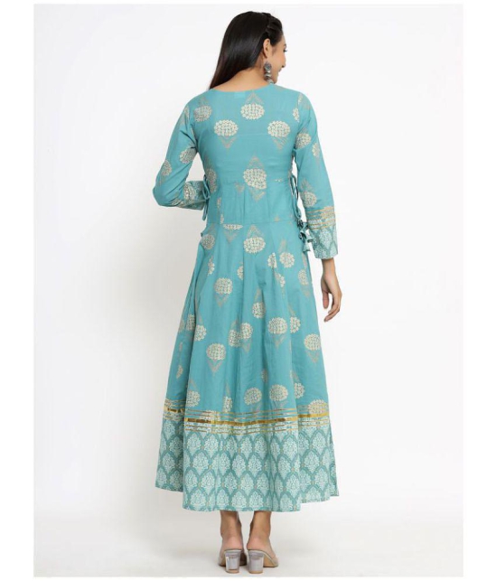 KIPEK Blue Rayon Anarkali Kurti - Single - M