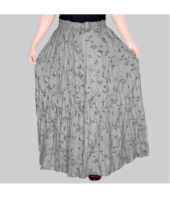 Sttoffa - Grey Rayon Womens Broomstick Skirt ( Pack of 1 ) - None