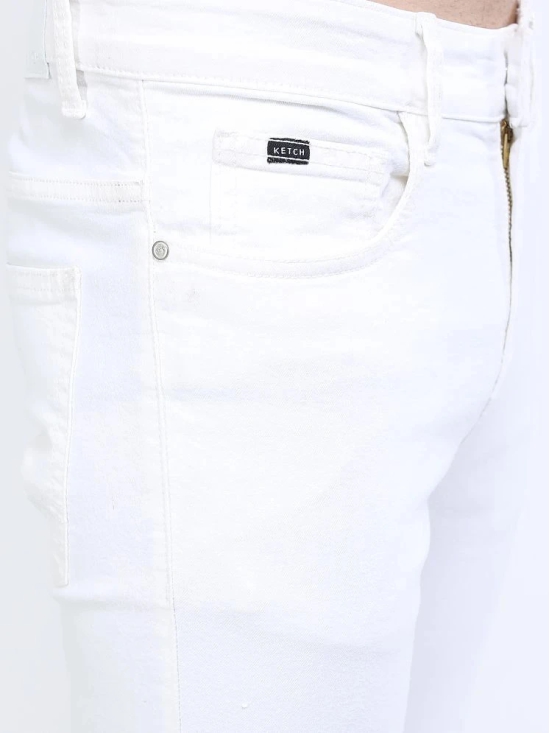 Ketch Skinny Fit Basic Mens Jeans - White ( Pack of 1 ) - None