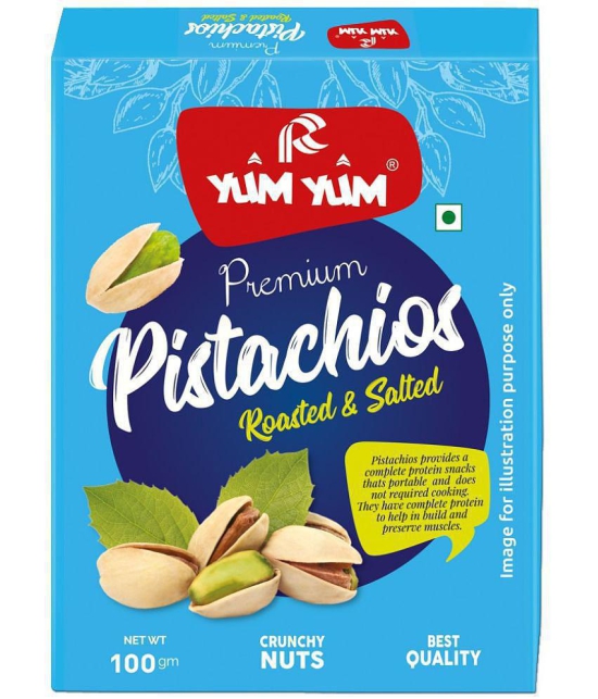 YUM YUM Premium Roasted Salted Pistachios 100g Dry Fruits