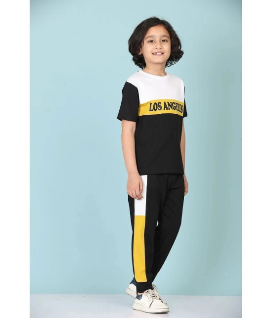 Rydho - Yellow Cotton Boys T-Shirt & Trackpants ( Pack of 1 ) - None