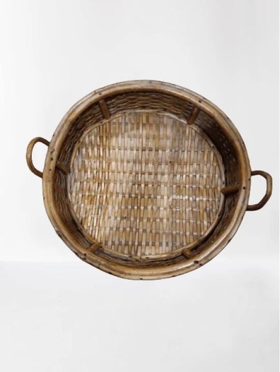 HAND MADE BAMBOO FRUIT OR FLOWER BASKET