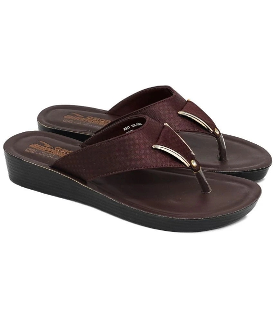 ASIAN Brown Womens Daily Slipper - None