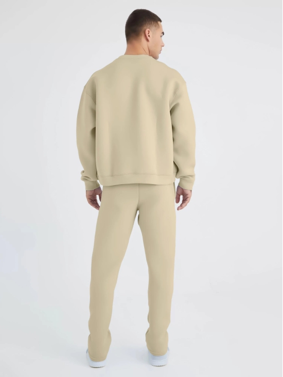 Solid Beige Cozy Cut Co-Ords-XL / Beige