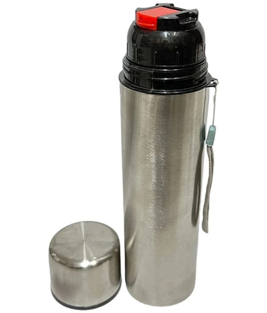 Dynore 1000 ml Flask Silver Steel Flask ( 1000 ml ) - Silver