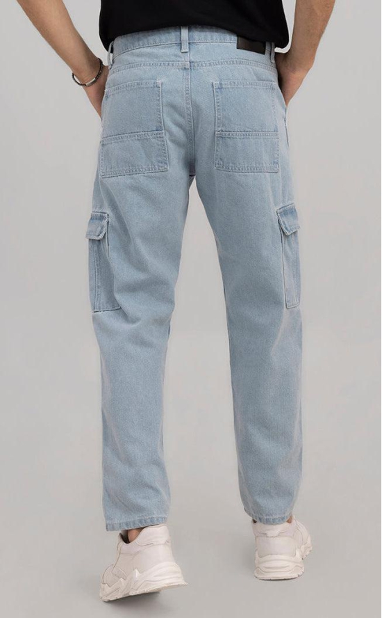 Bwolves: Light Blue Baggy Fit Jeans for Effortless Style-28