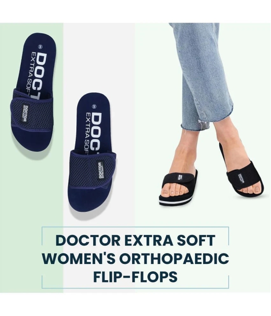 DOCTOR EXTRA SOFT - Black  Womens Slide Flip flop - None