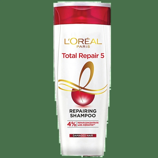 Loreal Paris Total Repair 5 Repairing Shampoo With Keratin Xs, 180 Ml Bottle(Savers Retail)