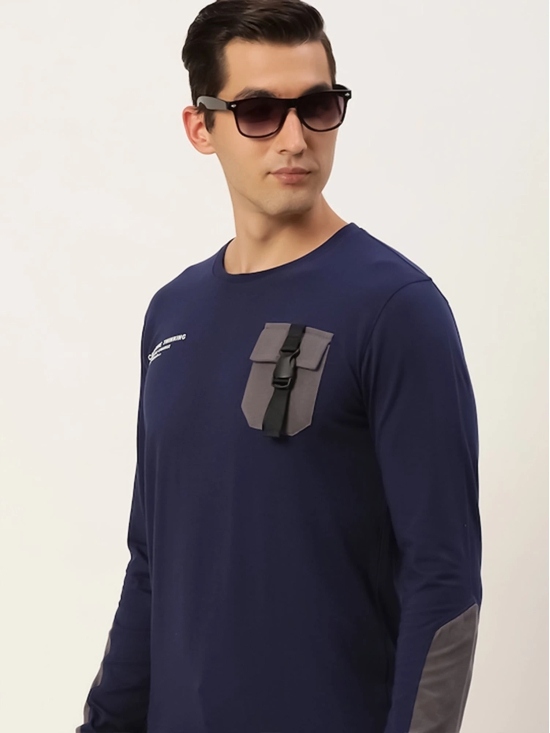 Utility Pocket Navy T-shirt-L / Navy