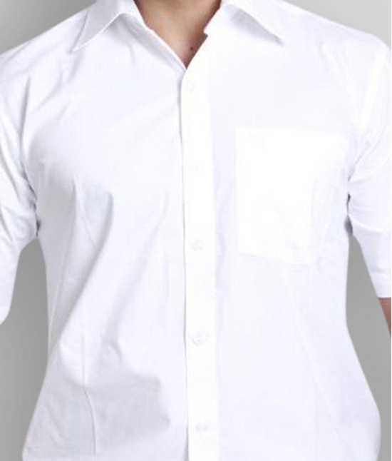 CIVIS - White Cotton Regular Fit Men's Formal Shirt (Pack of 1) - None