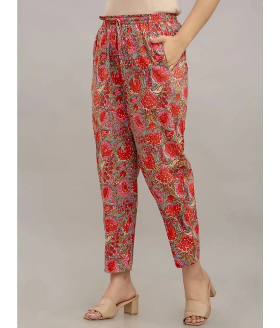 Frionkandy Red Printed Pant Top Set - None