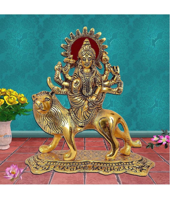 VARKAUS - Brass Goddess Durga Idol ( 21 cm )