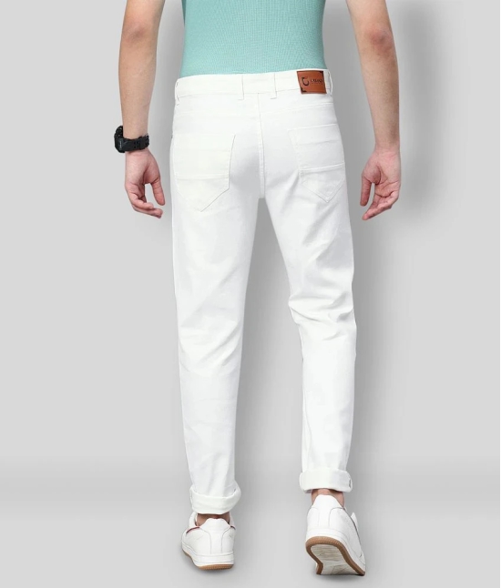 Urbano Fashion - White Cotton Blend Slim Fit Mens Jeans ( Pack of 1 ) - None