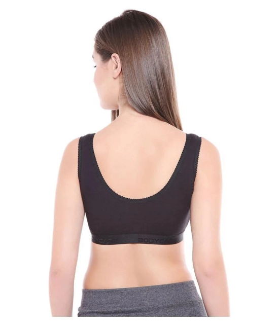 Bodycare Cotton Lycra Sports Bra - Black - 46B