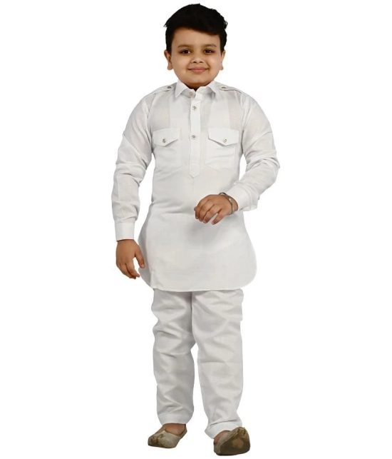 Arshia Fashions White Cotton Blend Boys ( Pack of 1 ) - None