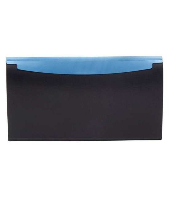 SHB Presents Plastic File Folder Expanding Bag CHEQUEBOOK Size C 55 (Blue, Black)