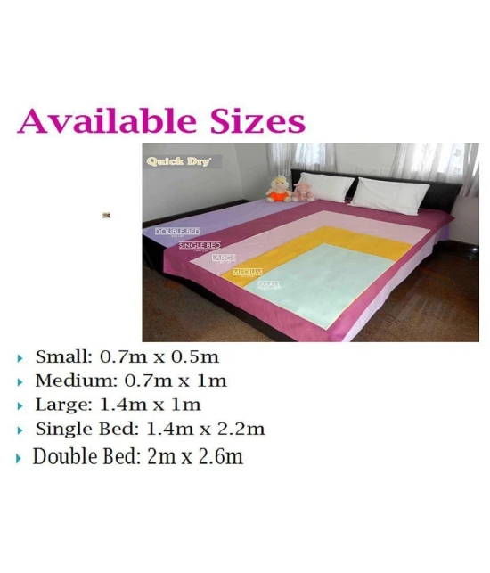 Quick Dry Red Baby Bed Protector Rubber Sheet Waterproof Sheet - Medium - upto 120 cm length