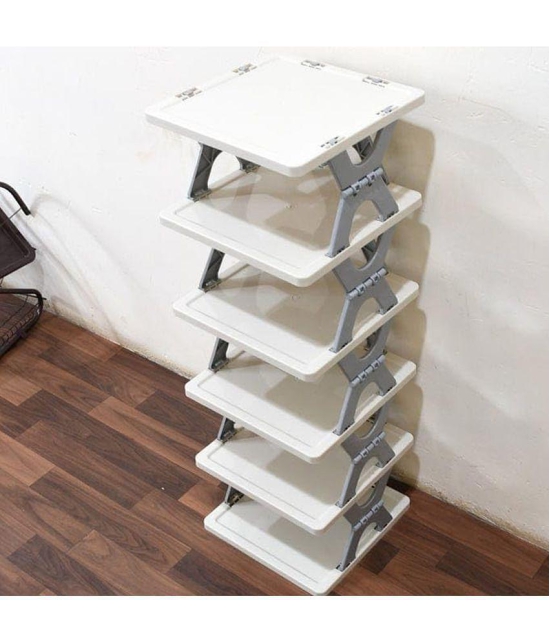 GEEO Plastic More Than 5 Tier Shoe Rack Multi Color