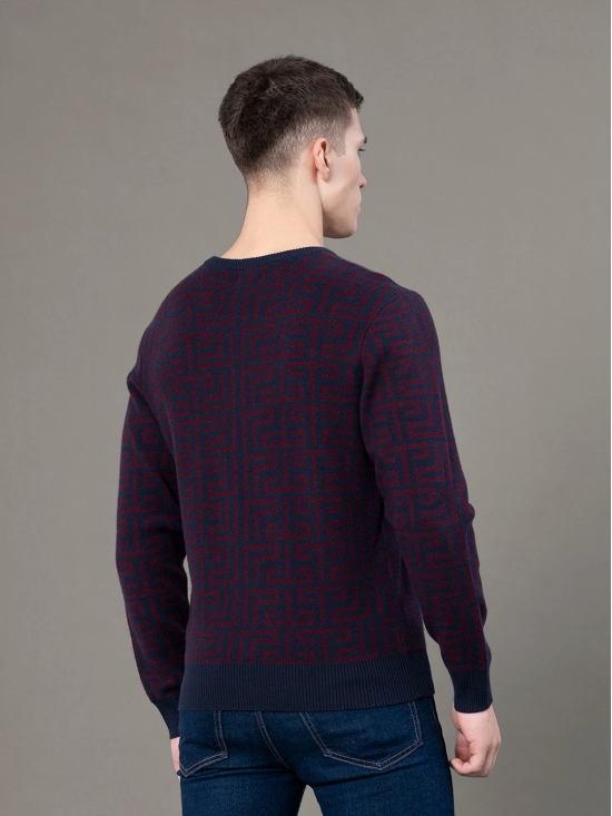 RedTape Round Neck Pattern Sweater for Men | Ultimate Comfort