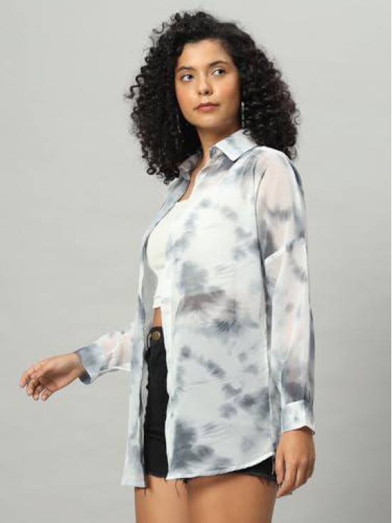 FUNDAY FASHION Women Tie-Dye Casual Long Relaxed Fit Shirt