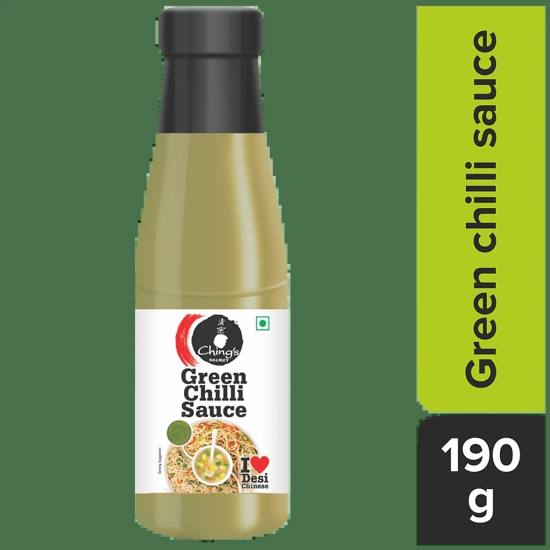 Chings Secret Green Chilli Sauce, 190 G Bottle