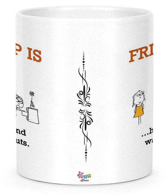 Idream Quote Printed Ceramic Coffee Mug 1 Pcs 330 mL - White