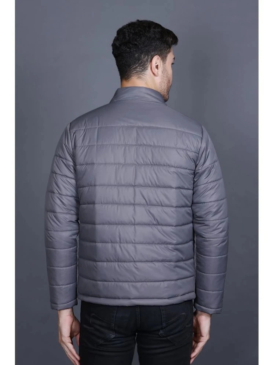 Zeffit Polyester Mens Quilted & Bomber Jacket - Grey ( Pack of 1 ) - None