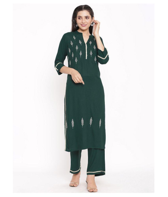 FabbibaPrints Rayon Kurti With Palazzo - Stitched Suit - XXL