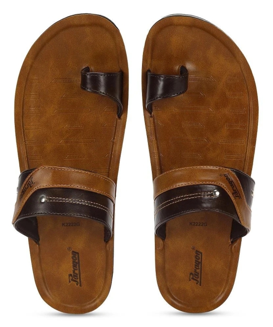 Paragon - Tan Mens Thong Flip Flop - None