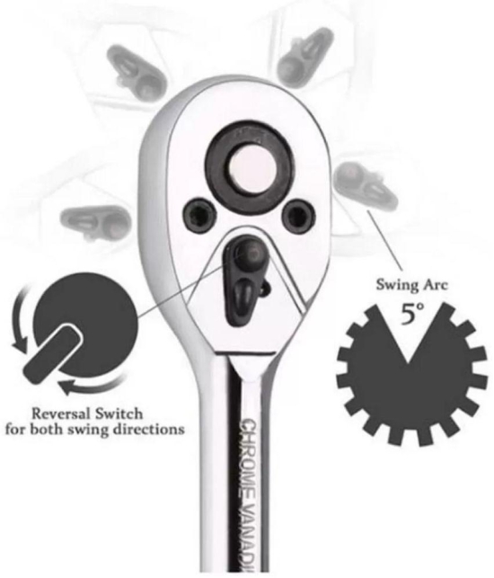 FLEXIM 46 in 1 Pcs Tool Kit & Screwdriver Set Multi-Purpose Combination Socket S Combination Spanner More than 15 Pc