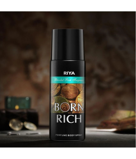 Riya Thunder Heart & Born Rich Deodorant Spray & Perfume For Men 300 ( Pack of 2 )