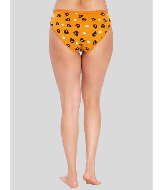 ILRASO - Yellow Cotton Printed Women's Bikini ( Pack of 1 ) - None