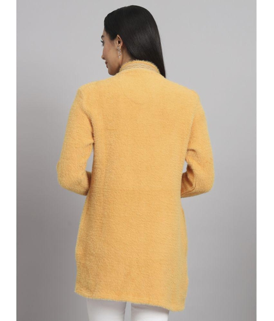 eWools.in Woollen Round Neck Women''s Buttoned Cardigans - Gold ( ) - None