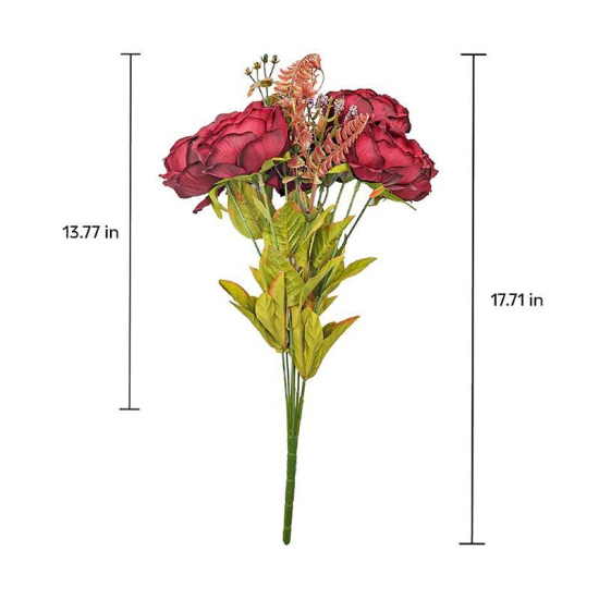 Large Peony Blooms Artificial Flowers Peach