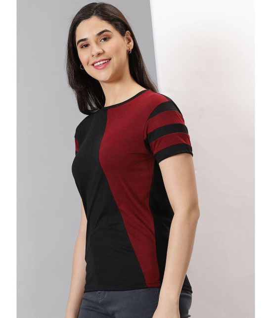 AUSK - Black Cotton Blend Regular Fit Womens T-Shirt ( Pack of 1 ) - None