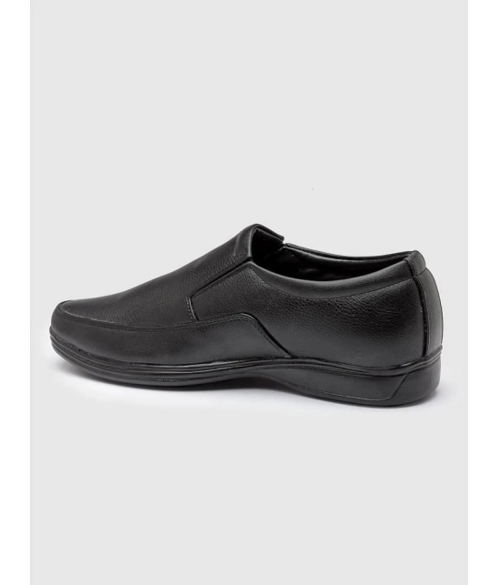 Action Black Mens Slip On Formal Shoes - None